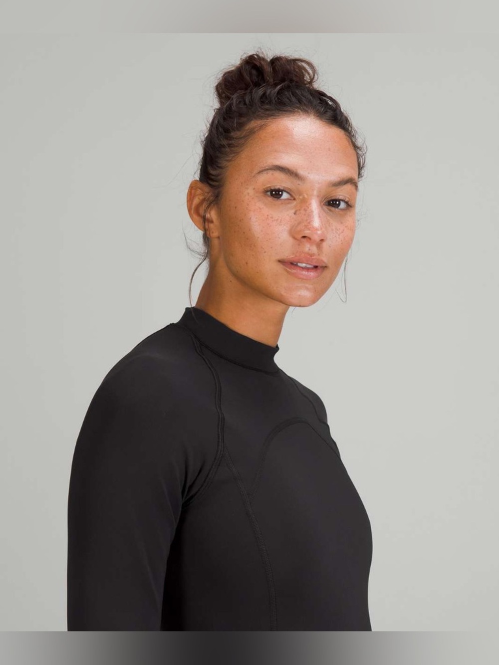 Lululemon Long Sleeve Zip Back Paddle Suit Medium Bum Coverage size 4 Black BLK - Picture 2 of 6